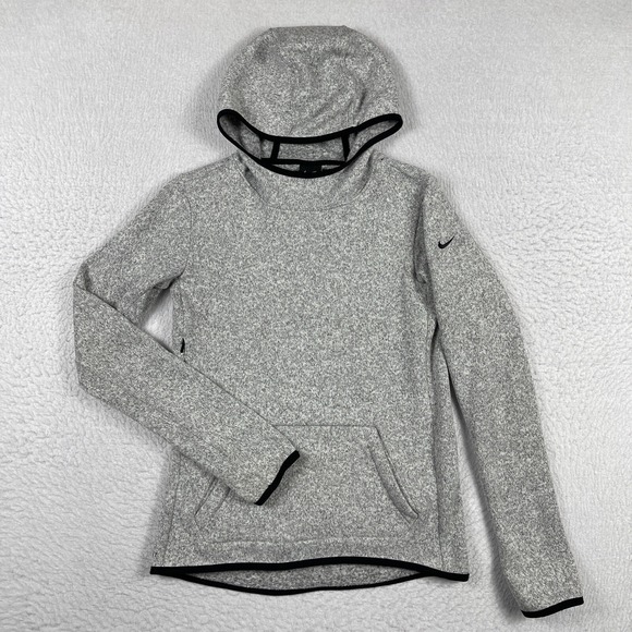 Nike Sweatshirt Womens Small Gray Pullover Hoodie Hypernatural Therma Gym Casual - Picture 1 of 16